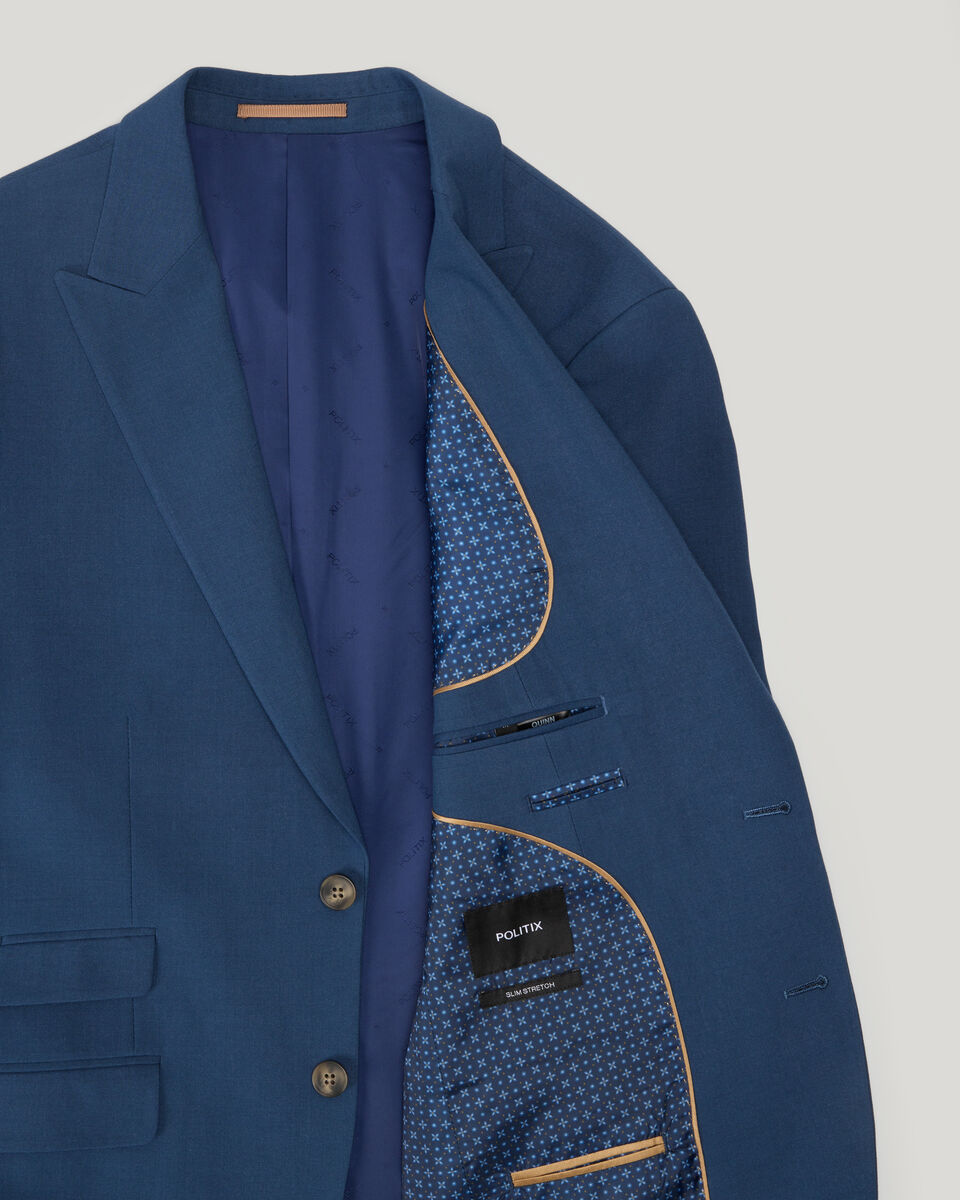 Single Breasted Tailored Jacket, Steel Blue, hi-res